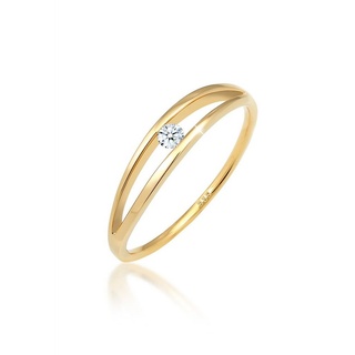 Elli DIAMONDS Trauring »Ring Verlobung Wellen Diamant (0.06 ct.) 585 Gelbgold« Elli DIAMONDS Gold