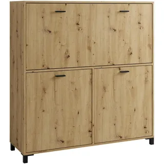 Mid.you Sekretär , Eiche Artisan , Kunststoff , rechteckig , eckig , 40x127x120 cm , FSC Mix , Kabeldurchlass, Stauraum , Büromöbel, Schreibtische, Sekretäre