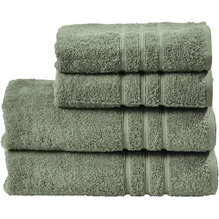 done.® Handtuch Set »Daily Uni« Set 4 Stk. Walkfrottier saugfähiges Walkfrottier, in verschiedenen Set Varianten erhältlich, grün