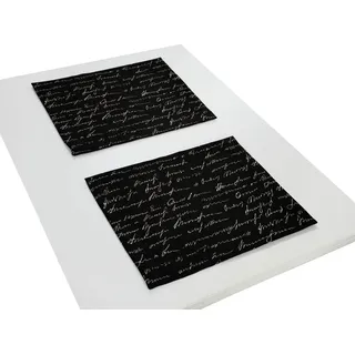 ADAM Audio Adam Platzset "Scribble" aus Bio-Baumwolle,Made in Germany, schwarz, natur