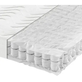 Sleeptex Taschenfederkernmatratze , Weiß , Textil , H3 , Füllung: Polyester , 100x200 cm , Made in Germany, Oeko-Tex® Standard 100 , Härtegradauswahl, Bezug abnehmbar/waschbar, Ober- und Unterseite versteppt, wendbar, optimale Belüftung, Tragegriffe, atmungsaktiv, schadstoffgeprüft, alternative Größen erhältlich , Schlafzimmer, Matratzen, Taschenfederkernmatratzen