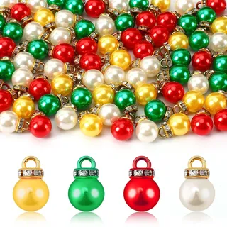 Mini Christbaumkugeln, 90 PCS Mini Weihnachtskugeln Bunt, 1 cm Glitzerkugeln Weihnachten, Kleine Weihnachtskugeln für Weihnachtsbaumschmuck, DIY Party Dekoration, Geschenke (A)