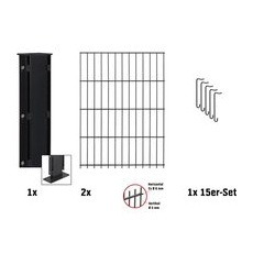 FLORAWORLD Gabione, BxHxL: 12 x 123 x 201 cm, Stahl - grau