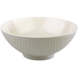 APS Schale „Asia Plus“ aus nahezu unzerbrechlichem Melamin, vielseitig einsetzbare, stapelbare Kunststoffschale, Salatschüssel, grau/creme, Ø 20 cm, 1,1 Liter.