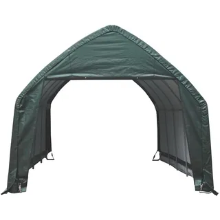 ShelterLogic Einzelgarage 3,90 x 6,10 m grün mit Rückwand