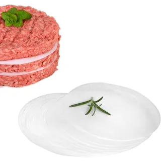 GRÄWE Backpapier für Burgerpresse, 50 Stück für Party-Hamburgerpresse, Burgerpapier, Papier für kleine Hamburger-Patties und Patty-Presse, Burger-trenner rund 11,5 cm