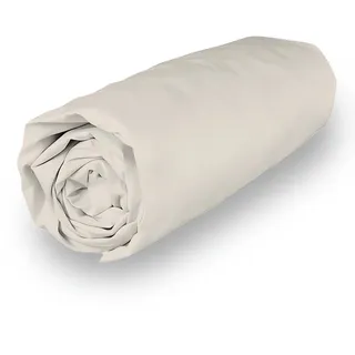 Soleil d'ocre, Spannbettlaken aus Polycotton 160x200 cm Percale Leinen, Idéal Ferienvermietung und Hotellerie