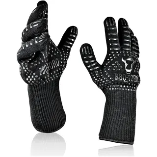 BBQ-Toro Grillhandschuhe (2 Stück) | hitzebeständig | Hitzefeste Ofenhandschuhe bis 800 °C | BBQ Grill Handschuh Set mit Anti-Rutsch Eigenschaft | Hitzeschutzhandschuh | Fireproof Gloves