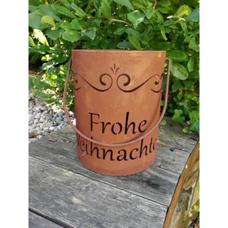 Edelrost Windlicht Frohe Weihnachten Edelrost Windlicht Frohe Weihnachten - 26 cm
