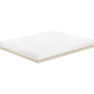 Niederflurbett metallfrei 160x200 Futon metallfreier Lattenrost, Fichte unbehandelt V-60.97-16mit Matratze - Naturbelassen