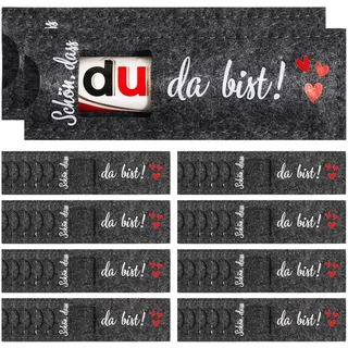 42 Stück Schön Das Du Da Bist Gastgeschenk Filz Taufgeschenke für Gäste,Geeignet für Hochzeiten,Geburtstag,Firmenveranstaltungen,Weihnachten,Abschlussfeier,Thanksgiving,Ohne Schokolade