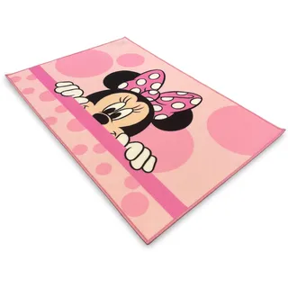 hermet Teppich mit rutschfestem Minnie Mouse für Kinderzimmer, Digitaldruck, Größe 80 x 120 cm, Disney Marvel Pesonaggi