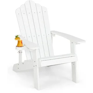 Costway Adirondack Gartenstuhl 77 x 94 x 46 cm Weiß 2 St.