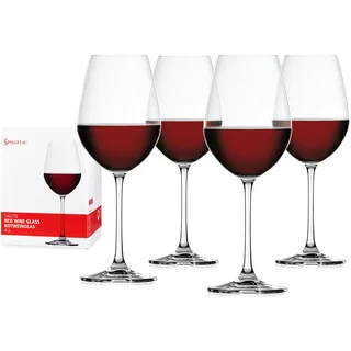 Spiegelau Rotweingläser 550 ml, 4 Stück, Salute, 4720171, Weingläser aus Kristallglas, Rotwein Gläser spülmaschinenfest