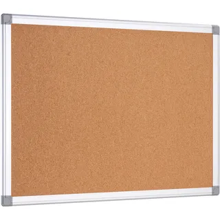 Pinnwand Kork mit Aluminiumrahmen 60 x 45 cm, Kork|Aluminium, braun
