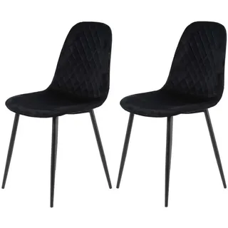 Hela Schalenstuhl MIRA Stoff schwarz 2er Set