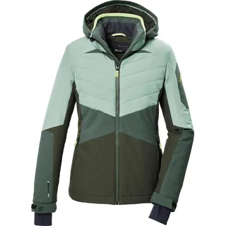 KILLTEC Damen Skijacke/Funktionsjacke mit abzippbarer Kapuze und Schneefang KSW 34 WMN SKI JCKT, hell stahlmint, 36