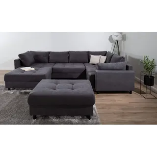 Collection AB Wohnlandschaft Polyester U-Form 2-Sitzer Grau