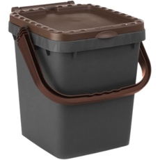 Ecoplast Mülleimer aus Kunststoff, 20 l, Braun