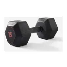 Hantel 15 kg Crosstraining Krafttraining ‒ Hex Dumbbell Schwarz