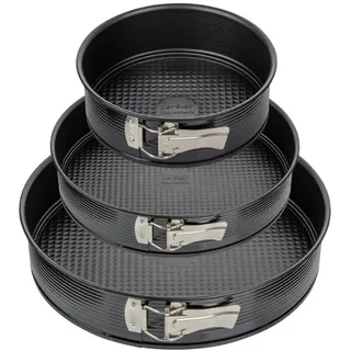 Zenker 9923450 3er Set Springform Rund Springform Rundform Loseform Kuchenform Backform Backform Rund 20cm 24cm 28cm Stahl