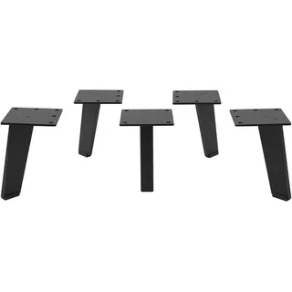 Voleo Fussset , Schwarz , Metall , 12 cm , Schlafzimmer, Kleiderschränke, Schrankzubehör, sonstiges Schrankzubehör