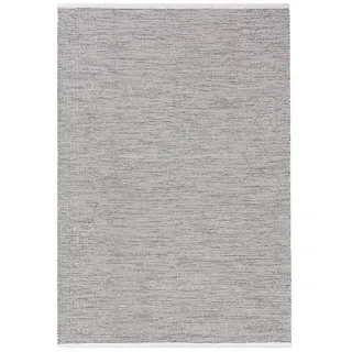 benuta Basic handgewebter Baumwollteppich Ron - Beige/Schwarz 70x140 cm - Handwebteppich aus 100% Baumwolle - Style: Uni, Minimalistisch, Natural Living - Pflegeleicht für Wohnzimmer Schlafzimmer