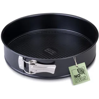 Zenker Springform mit Flachboden Perfect Black Ø 30 cm – Hochwertige Backform aus Stahlblech, Antihaftbeschichtung, Hitzebeständigkeit: +230 °C, Made in Germany