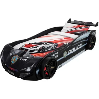 Xora Autobett , Schwarz , Holz , Buche , Auto , Höhe ca. 25 cm , 90x200 cm , nicht verstellbar , Babymöbel & Kindermöbel, Kinderzimmer & Jugendzimmer, Kinderbetten, Kinderbetten & Jugendbetten