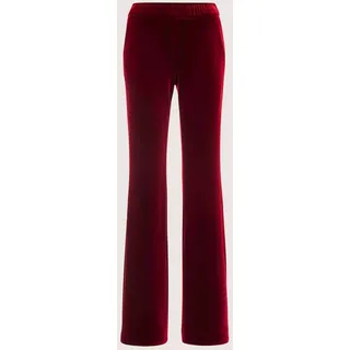 Stoffhose MADELEINE "Samthose Weite Samthose mit elastischem Bund", Damen, Gr. 17, N + K Gr, rot (rubinrot), Obermaterial: 90% Polyester PES. 10% Elasthan EL., Modern, Hosen Stoffhose