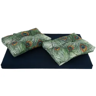 PATIO Palettenkissen Megara Lux 120 x 80 cm Auflagenset Polster für Palettenmöbel Pallettenkissen Sitzkissen Rückenkissen Gesteppt Outdoor/Indoor