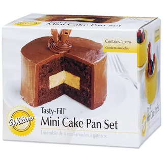 Wilton tasty-Fill Mini-Kuchenformen-Set, 4-Teilig