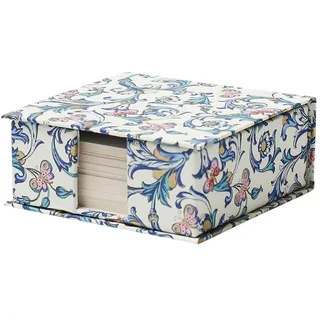 Rössler - Zettelkasten mit 250 Blatt, Firenze Ivory 11 x 11 x 4,7 cm | Zettelbox mit Notizzetteln 9,5 x 9,5 cm für Schreibtisch, Büro und Homeoffice