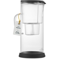 SILBERTHAL Wasserfilter Glas Karaffe 2,7 Liter - Kompatibel mit Maxtra - Reduziert Kalk und Chlor im Trinkwasser