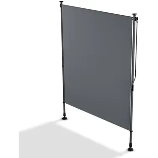 Juskys Aluminium Seitenmarkise 150 x 310 cm Grau
