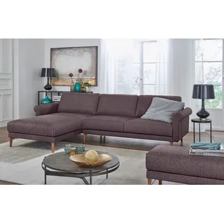 Creation BY ROLF BENZ Ecksofa »CR.450, Designecksofa, Polsterecke, L-Form, 282/178 cm (B/T)«, abgerundete Armlehne Schnecke, modern Landhaus, Leder oder Chenille, lila