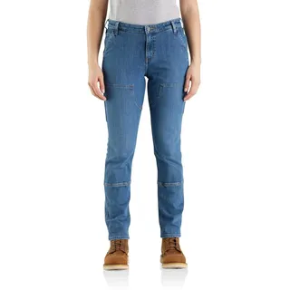 Carhartt Damen Jeans Double Front Straight, Farbe: linden, W8,Regular