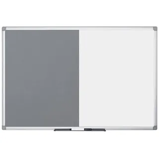 Bi-Office Whiteboard-Pinnwand MAYA KOMBI 90,0 x 60,0 cm Textil grau