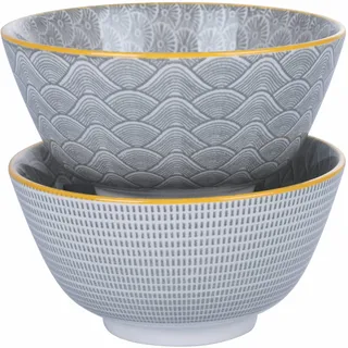 Villa d'Este Home Tivoli GREY CONFUSION Schalen-Set, 6 Stück