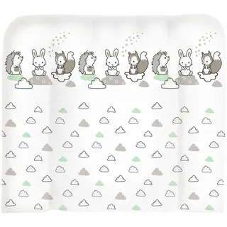 Patinio Wickelauflage , Grün , Textil , Füllung: Polyester , 85x75 cm , Textiles Vertrauen - Oeko-Tex® , beidseitig verwendbar, schadstoffgeprüft, abwischbar, Bezug abnehmbar, Bezug waschbar, mit Reißverschluss , Pflegen, Wickeln, Wickelauflagen