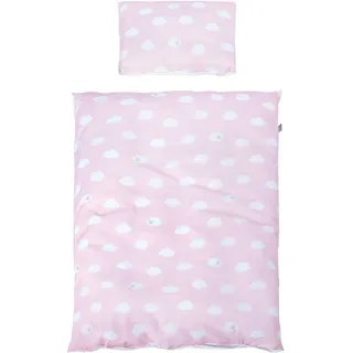 Roba Kinderbettwäsche Kleine Wolke rosa 100 x 135 cm , Textil , Rechteckig , 100x135 cm , Schlafen, Babybettausstattung, Babybettwäsche