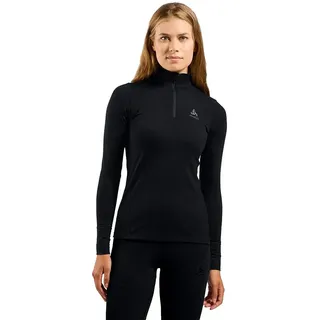 Odlo Merino 200 Langarm-Thermoshirt Schwarz XS