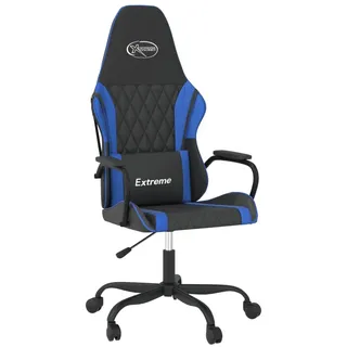 vidaXL Gaming-Stuhl mit Massagefunktion Schwarz und Blau Kunstleder - Blau