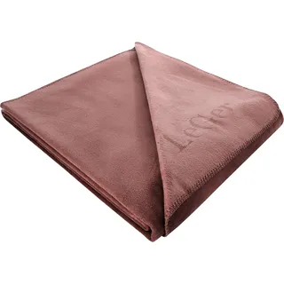 LeGer Home by Lena Gercke Wohndecke »Anisa« mit modernem Schriftzug, Kuscheldecke, braun