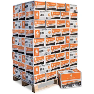 HEIZFUXX NESTRO M Holzbriketts Hartholz im Karton 972 kg (81 x 12 kg) 1 Palette