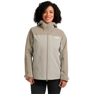 Jack Wolfskin Wild Places 3in1 Jacke Beige/Grau Damen