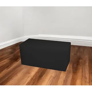 Talamo Italia - Pouf Aceto, Mehrzwecksessel, Sitzsack, Hockerhocker, Made in Italy, 40x90 h42 cm, Schwarz