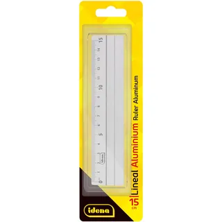 IDENA 602121 - Alu - Lineal, 15 cm, silber, 1 Stück