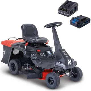 Scheppach Benzin-Aufsitzrasenmäher MR230-61 | 6,0PS / 4,4kW 4-Takt-Benzinmotor | 61cm Schnittbreite | 150L Fangsack | Elektro-Start | 4 Vorwärtsgänge