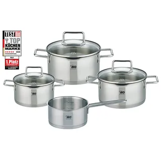 ELO Smart Steam Topf-Set 4-tlg. Fleischtopf Ø 16 cm + Fleischtopf Ø 20 cm + Fleischtopf Ø 24 cm + Stieltopf Ø 16 cm